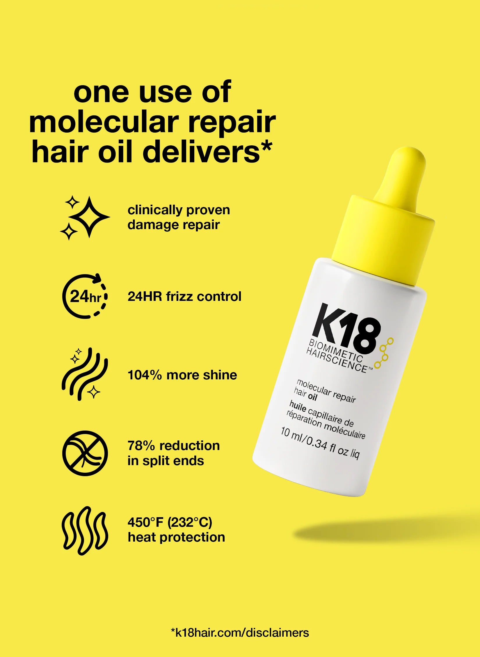 molecular repair hair oil