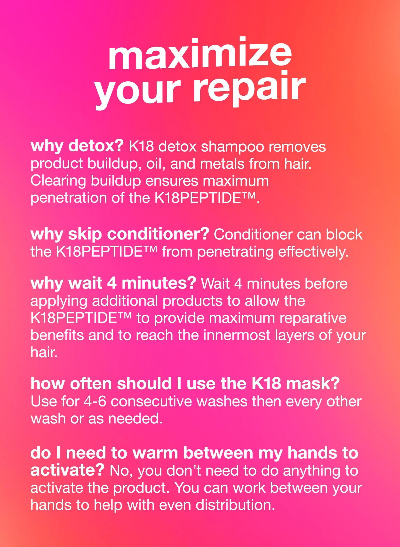 full-size leave-in molecular repair hair mask