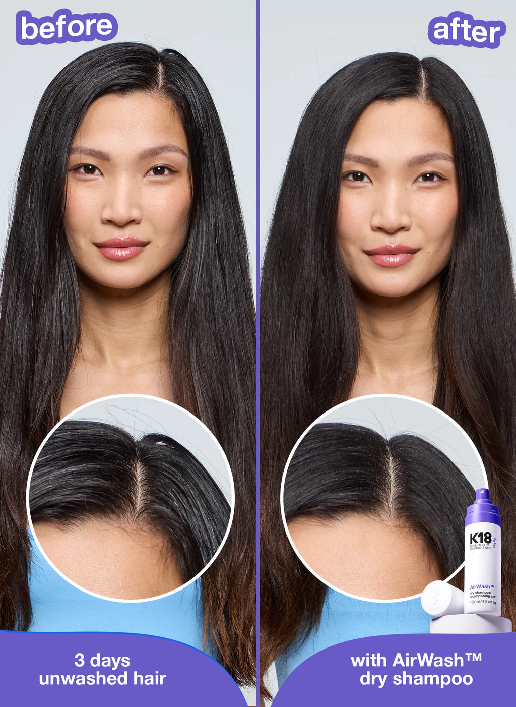 AirWash™ dry shampoo