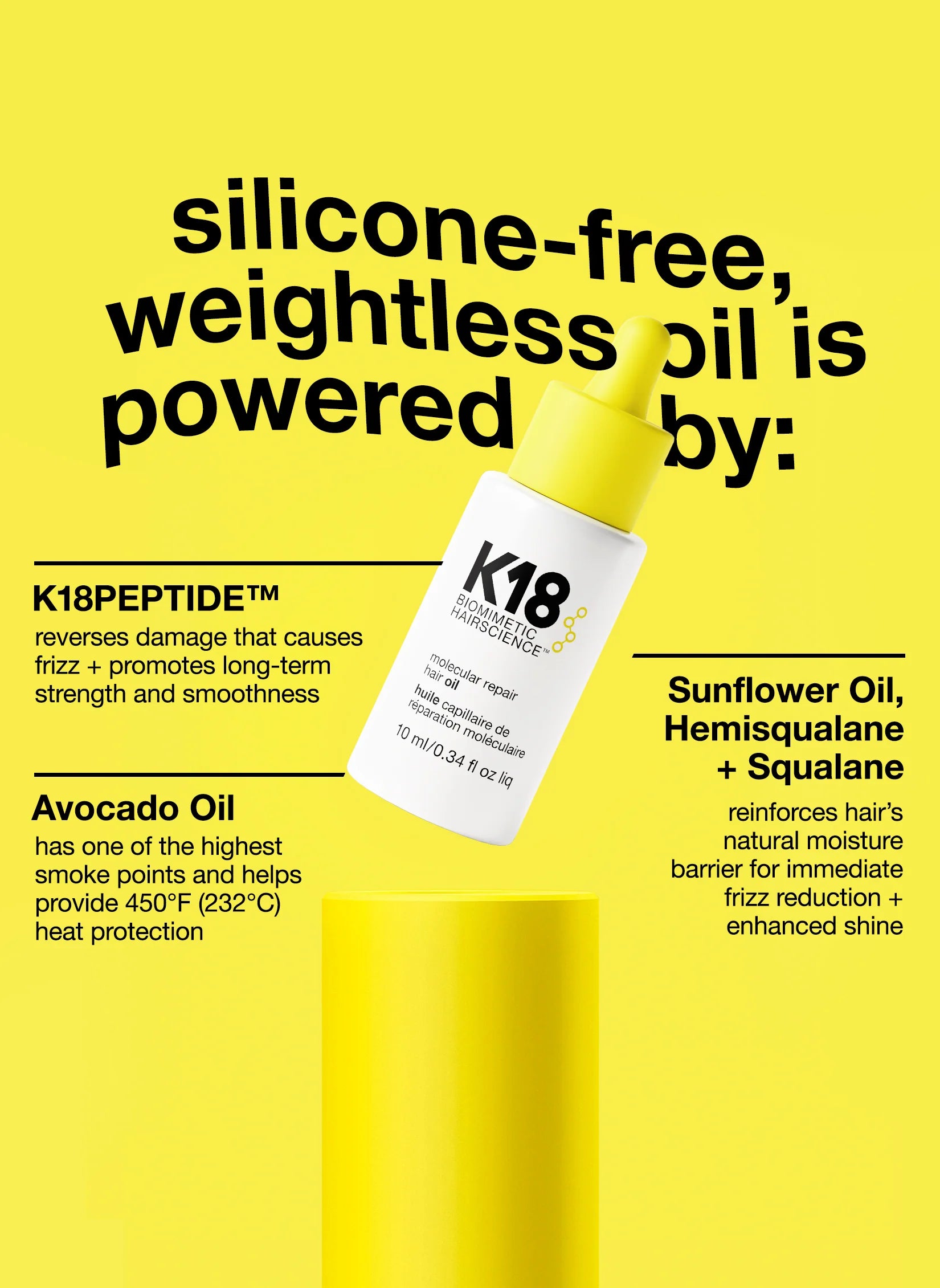 molecular repair hair oil
