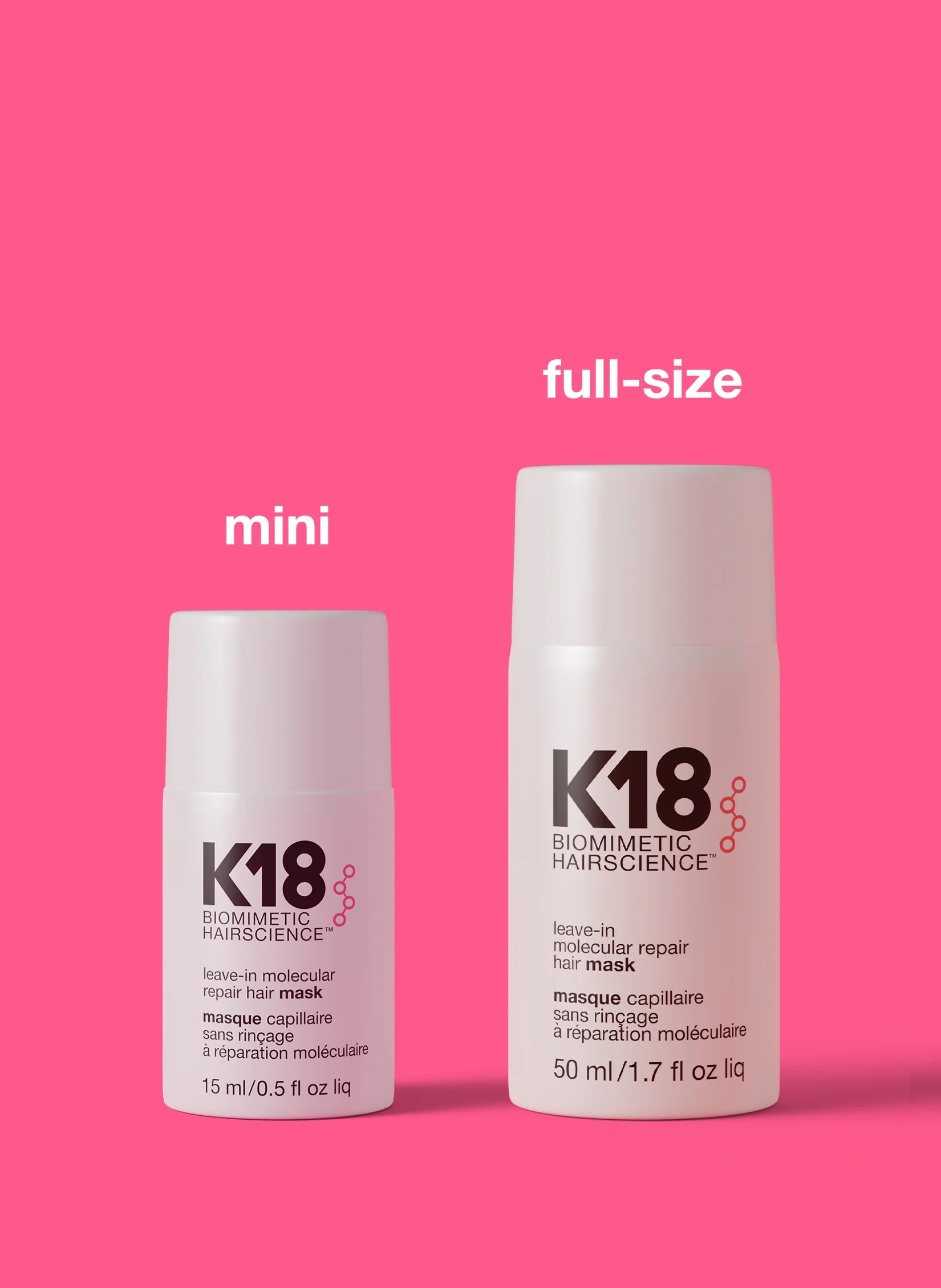 full-size leave-in molecular repair hair mask